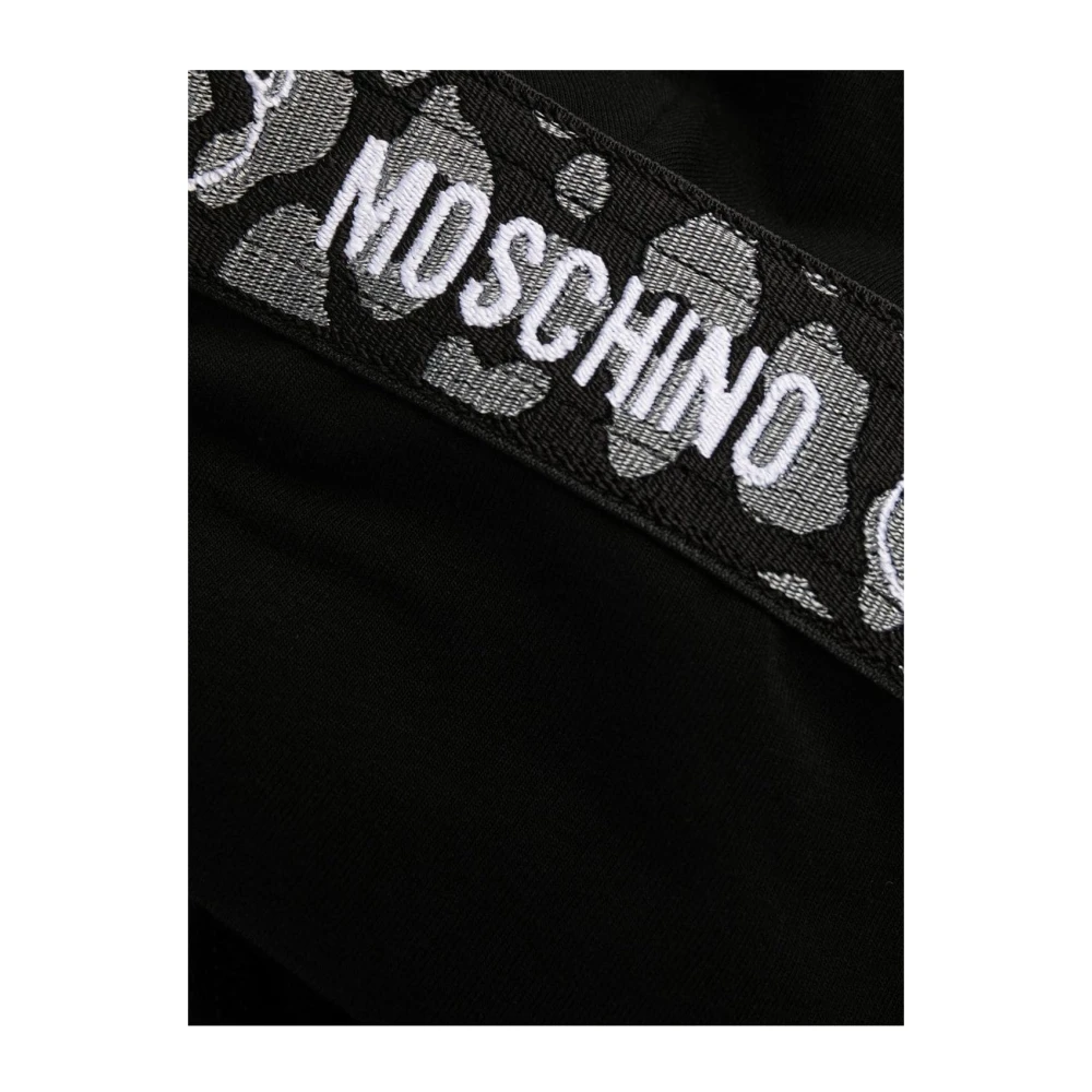 Moschino Zwarte Logo-Tape Bodysuit voor Dames Black Dames