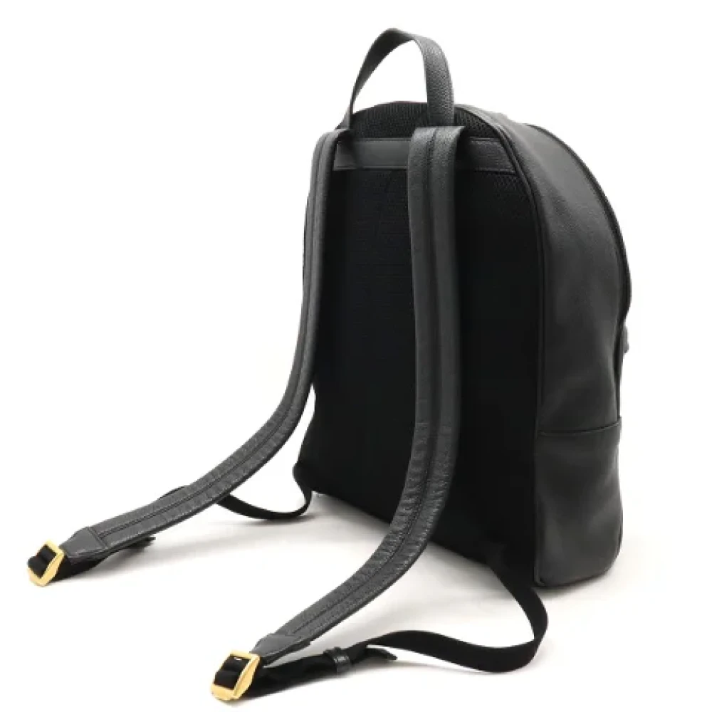 Gucci Vintage Pre-owned Leather backpacks Black Dames