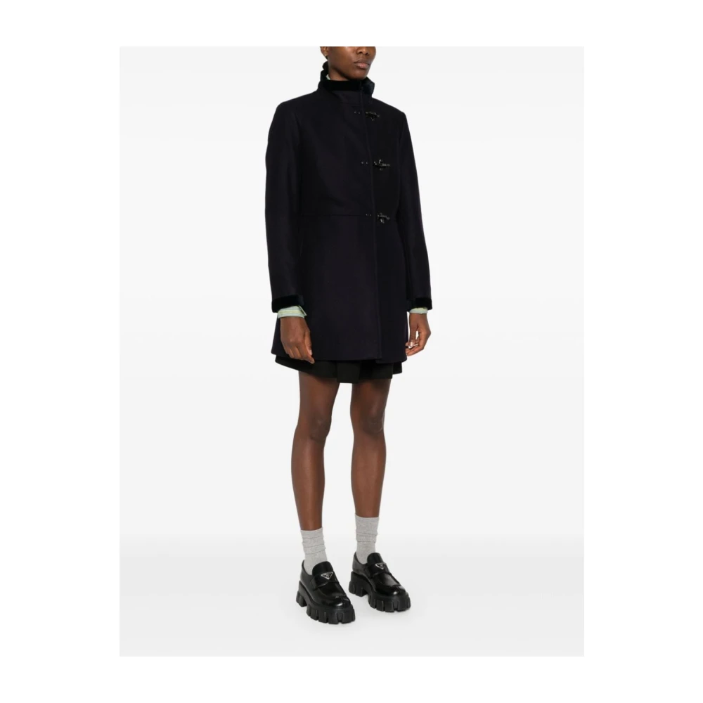 Fay Wollen jas met hoge hals Black Dames