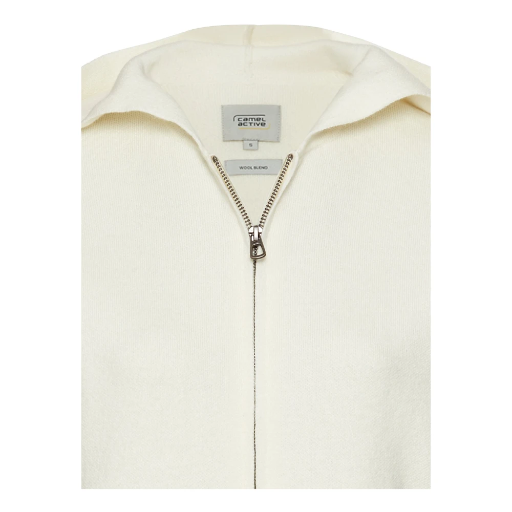 camel active Gebreide Vest met Capuchon Beige Heren