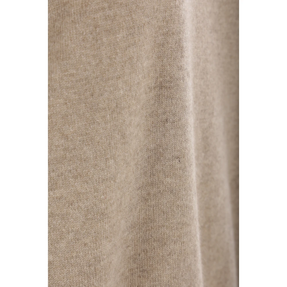 BRUNELLO CUCINELLI Kasjmier Turtleneck Sweater met Monili Borduurwerk Brown Dames