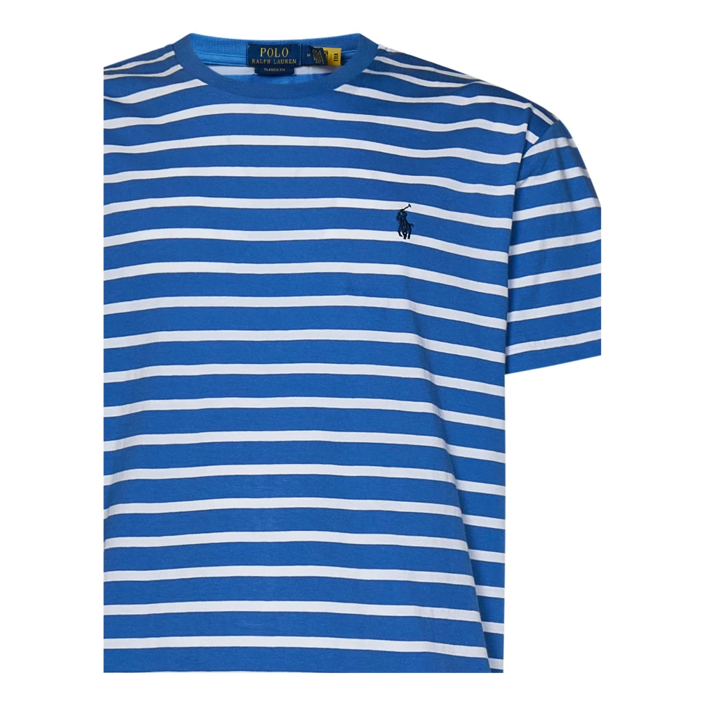 Polo Ralph Lauren Blauwe Gestreepte Polo T-shirts Blue Heren