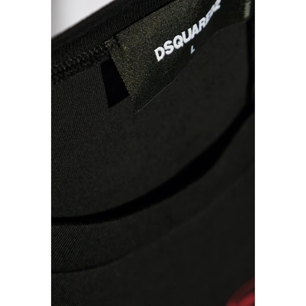 Dsquared2 Bedrukt T-shirt Black Heren