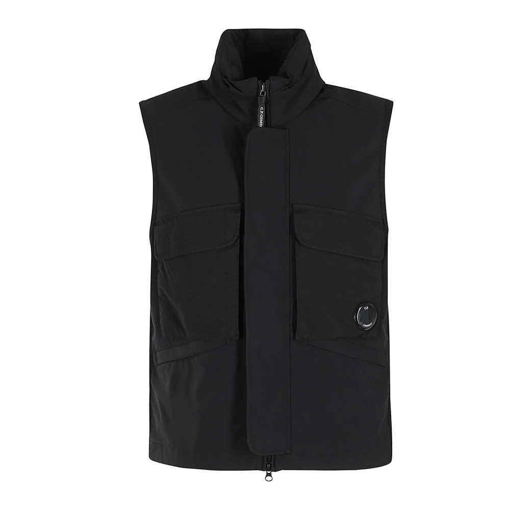 C.P. Company Stijlvolle Shell Vest voor Buiten Black Heren