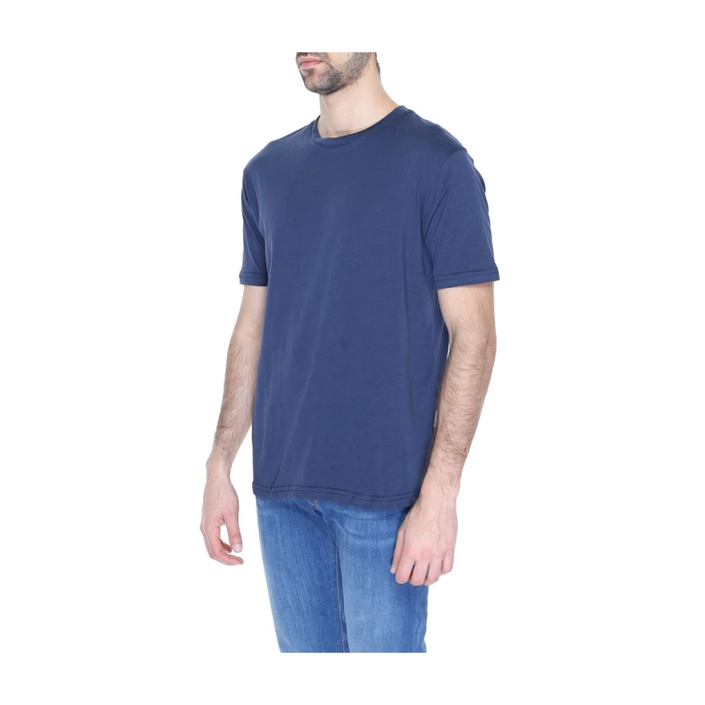 Gianni Lupo Blauw Katoenen Heren T-shirt Lente Zomer Collectie Blue Heren