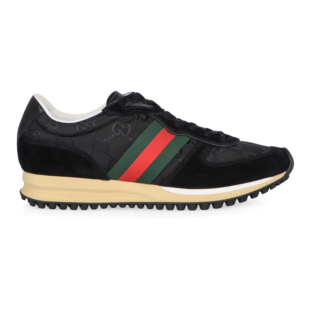 Gucci Lage sneakers met – web Heren Schoenen Zwart