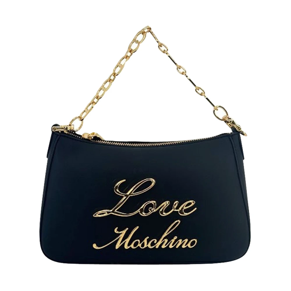 Love Moschino Zwarte Handtas met Kettinghandvat Black Dames