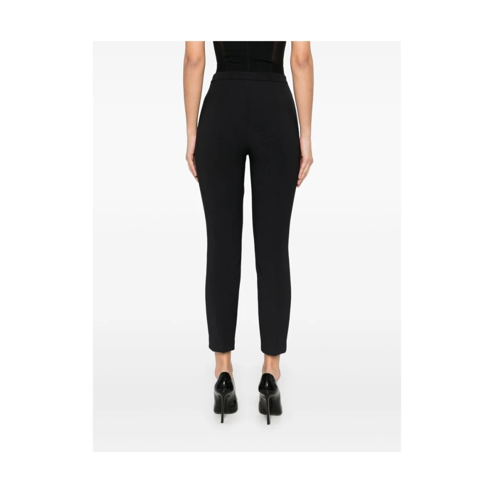 Elisabetta Franchi Zwarte Zijrits Geknipte Broek Black Dames