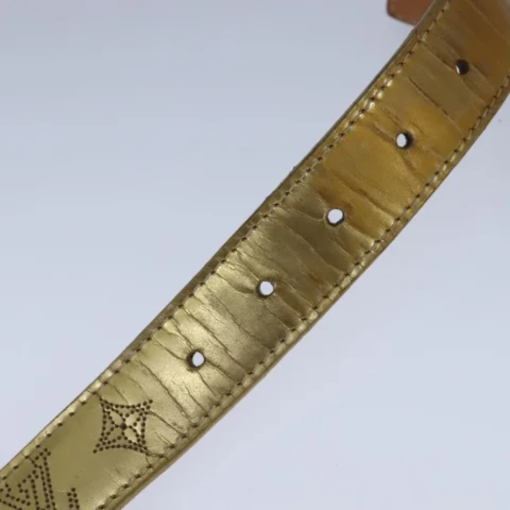 Louis Vuitton Vintage Pre-owned Leather belts Yellow Dames