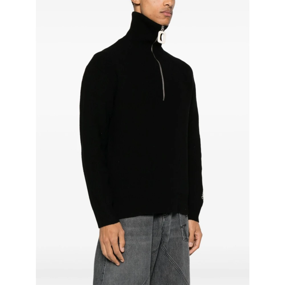 JW Anderson Zwarte Sweater Verhoog Stijl Statement Black Heren