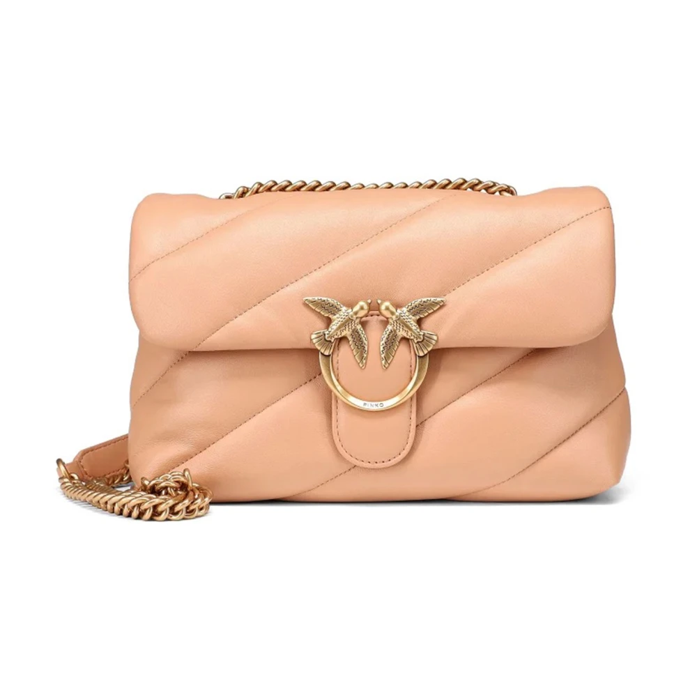 Pinko Women's Pink O, Shoulder Bags, One Size, Stylish Leather Bag With Cotton Lining