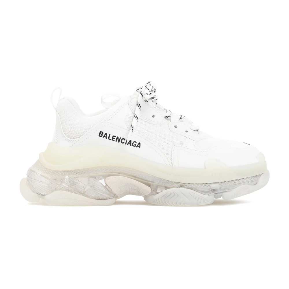 Balenciaga Clear Sole Triple S Sneakers White, Dam