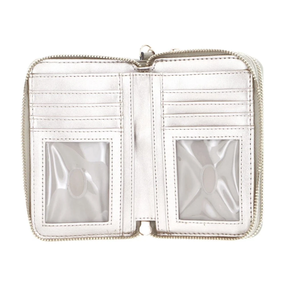 Guess Groene leren portemonnee XL model Gray Dames