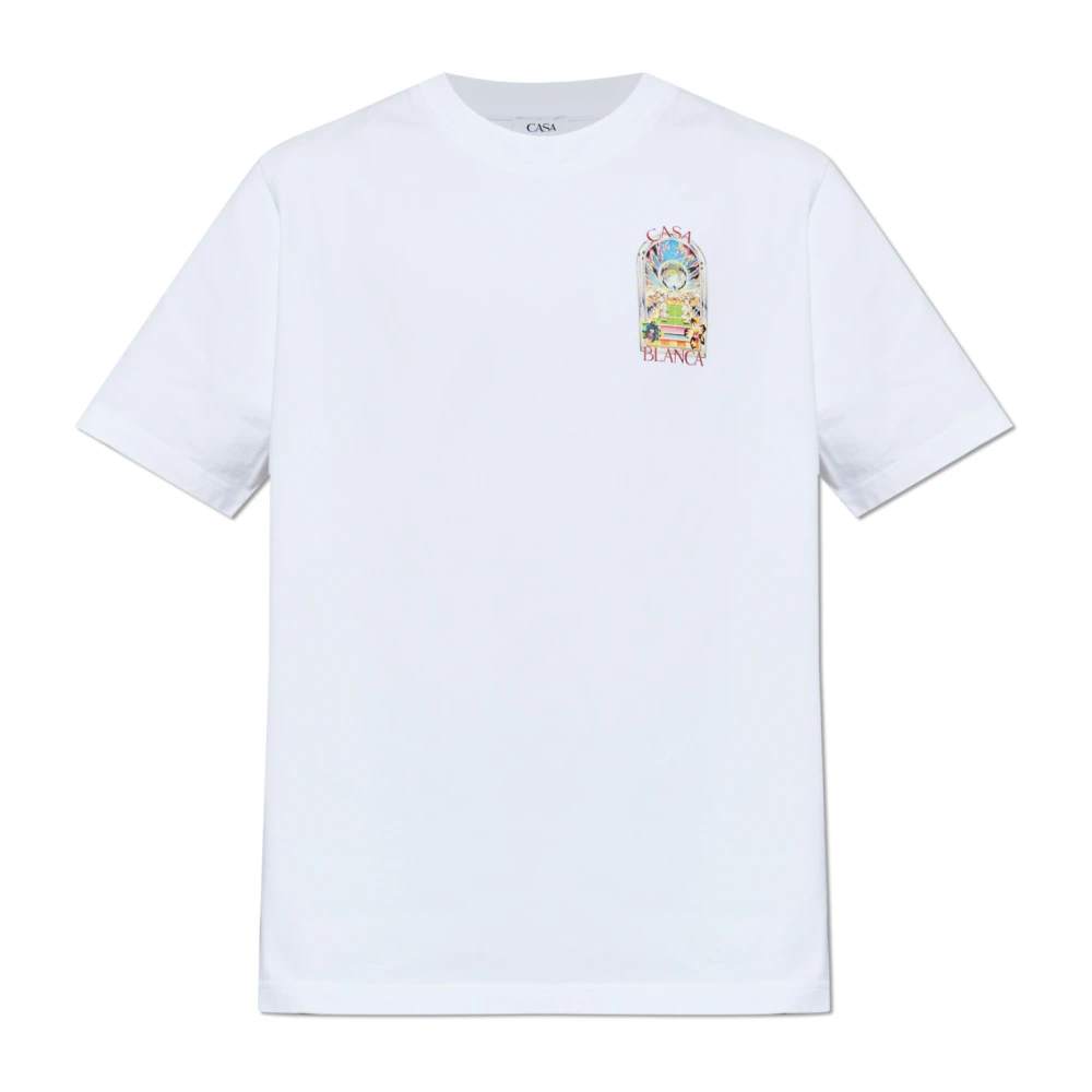 Casablanca Men's White T-Shirts, Xs, T-Shirt With Print