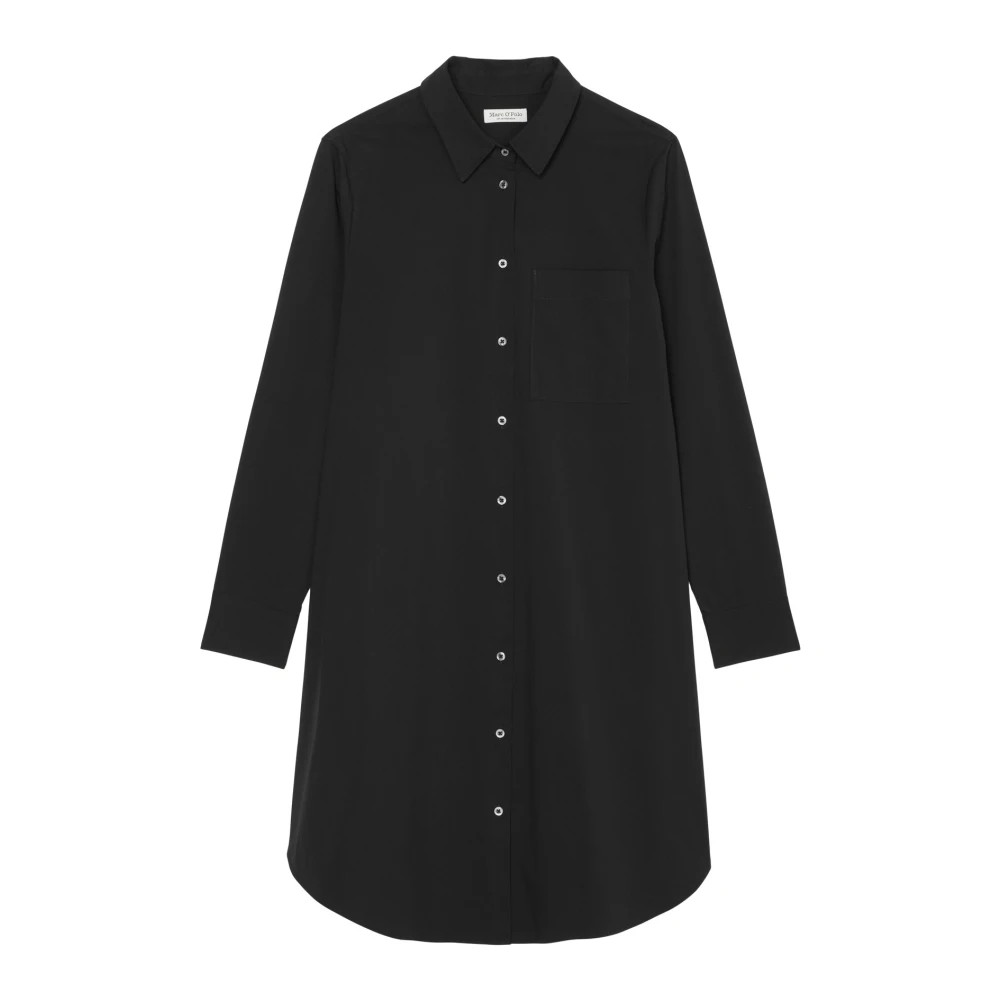 Marc O'Polo Avslappnad skjortklänning Black, Dam