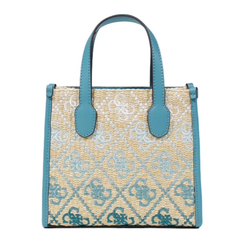 Guess Mini 2 Compartiment Tote Tas Blue Dames