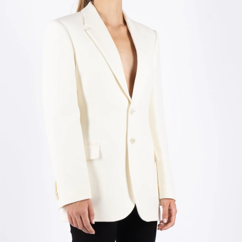 Wardrobe.nyc Witte Merinowollen Blazer White Dames