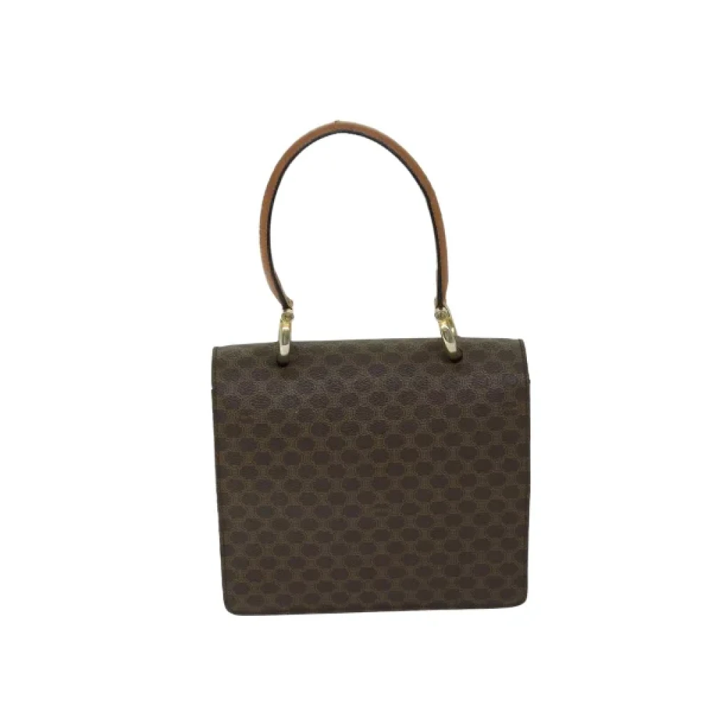 Celine Vintage Pre-owned Fabric handbags Brown Dames