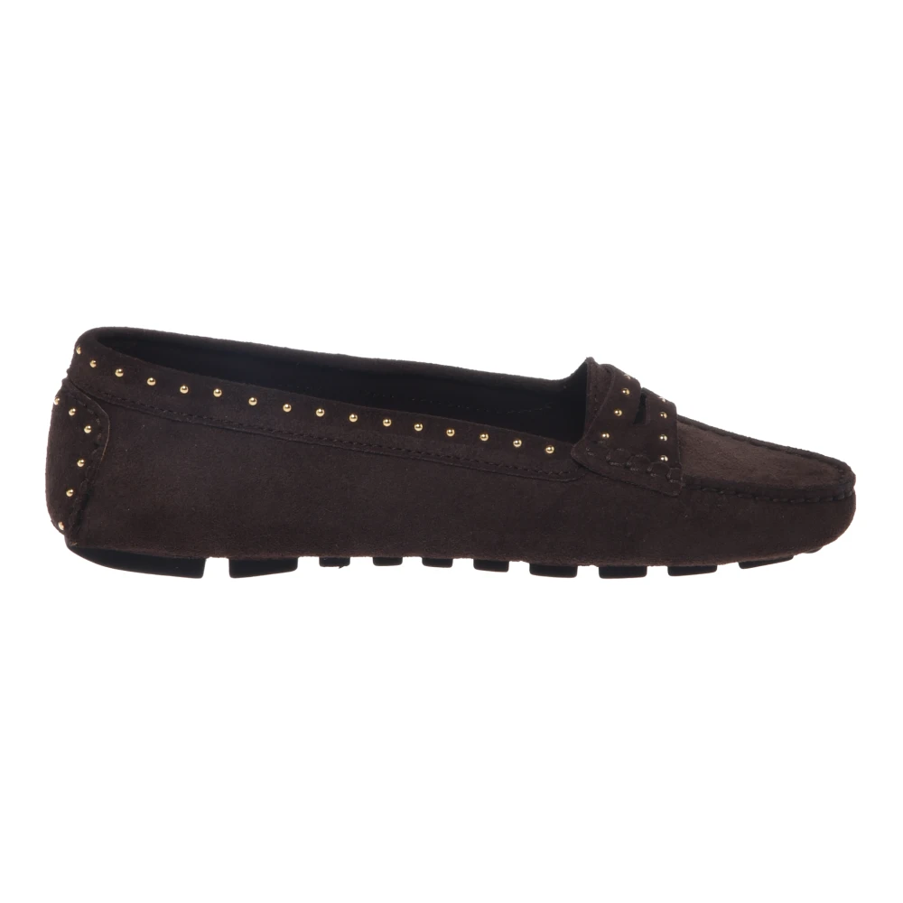 Baldinini Brown Loafers, Female, 5 Uk, Studded Suede Loafer