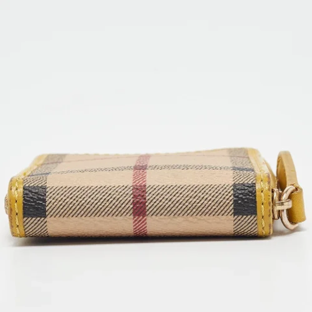 Burberry Vintage Pre-owned Leather wallets Beige Dames