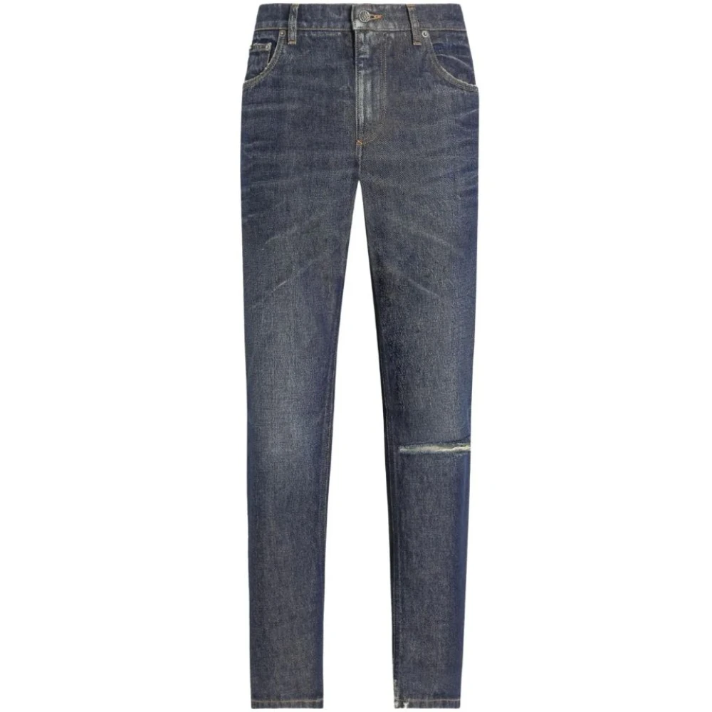 Dolce & Gabbana Men's Blue Straight Leg Jeans