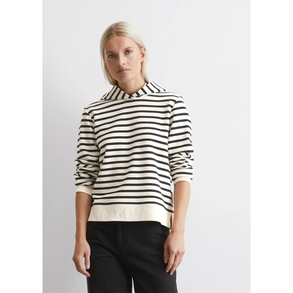 Marc O'Polo Gestreepte capuchontrui relaxed Multicolor Dames