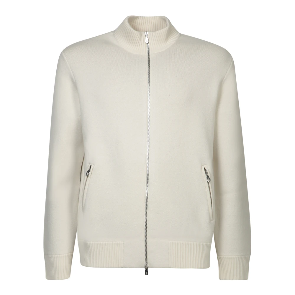 BRUNELLO CUCINELLI Elegante Ivoor Vest met Metalen Details White Heren