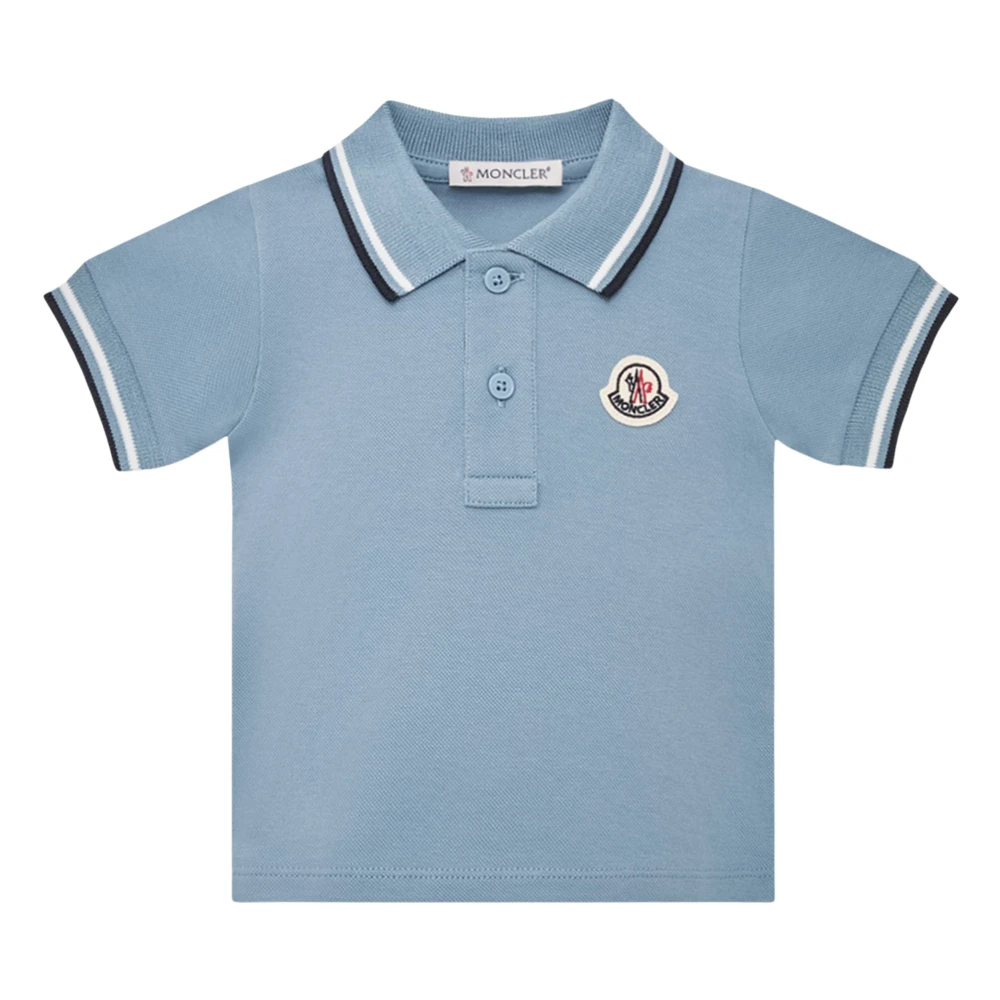 Moncler , Kids Shirts, Unisex, Blue, 3 Y, Enfant Baby Boys Logo Piqué Polo Shirt In Blue