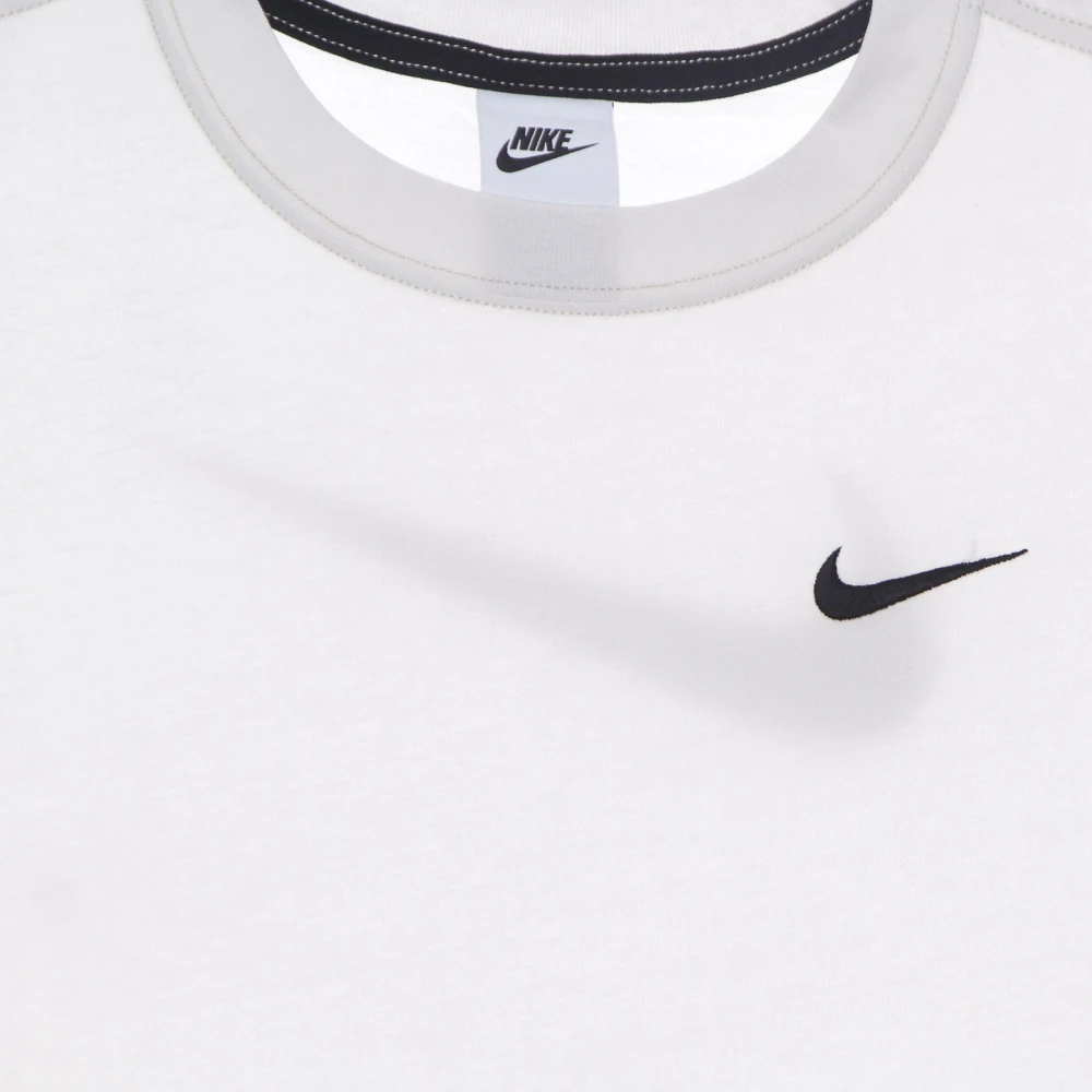 Nike Swoosh Geborduurde Korte Jurk Zwart White Dames