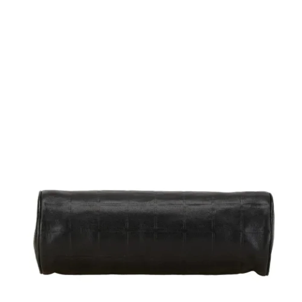 Chanel Vintage Pre-owned Leather clutches Black Dames