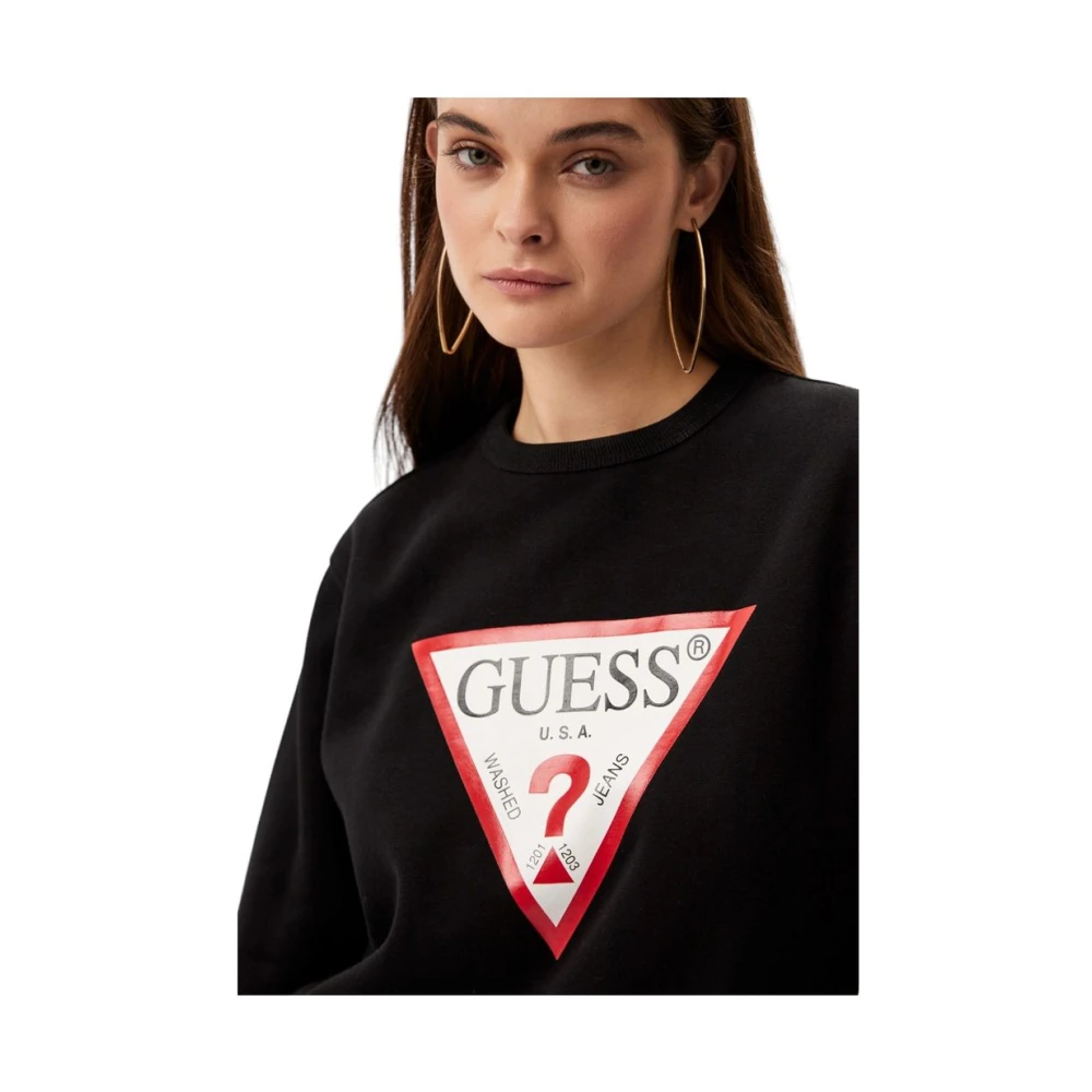 Guess Crewneck Sweatshirt Black Dames