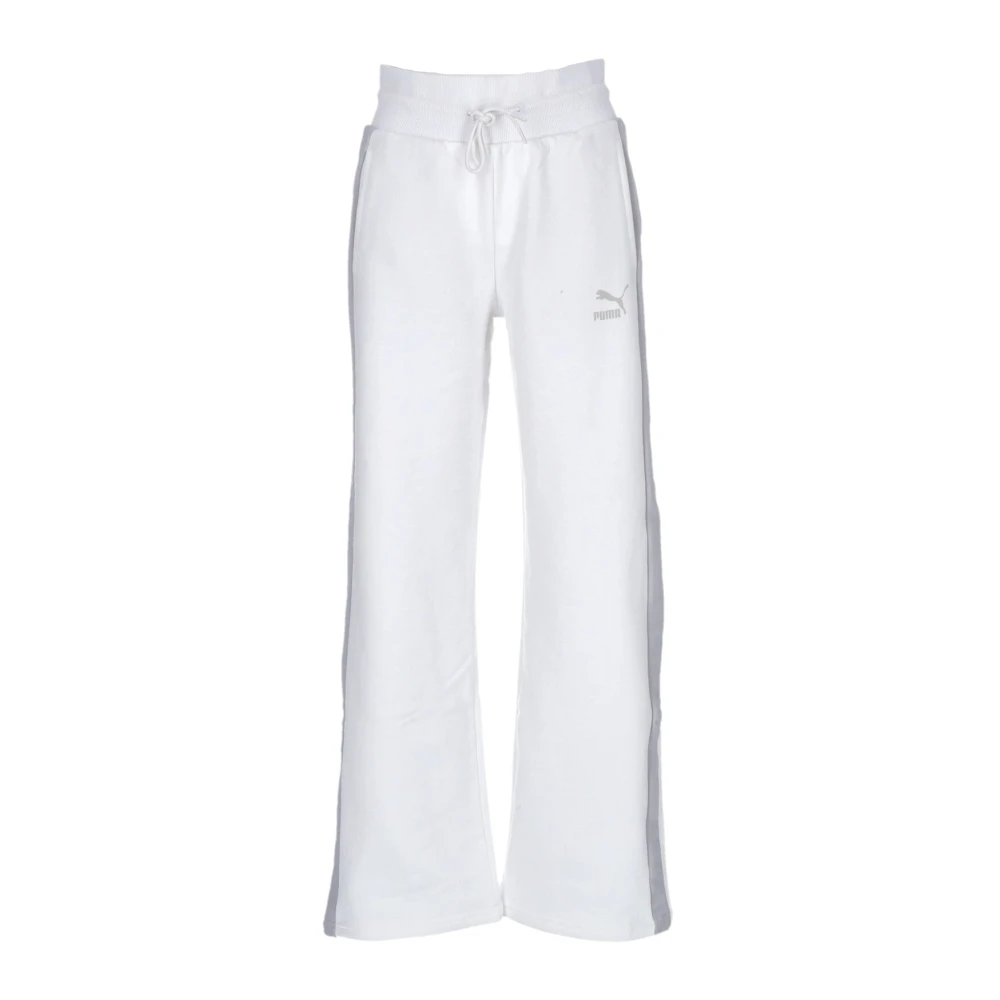 Puma Witte Lichtgewicht Trainingspak Straight Broek White Dames