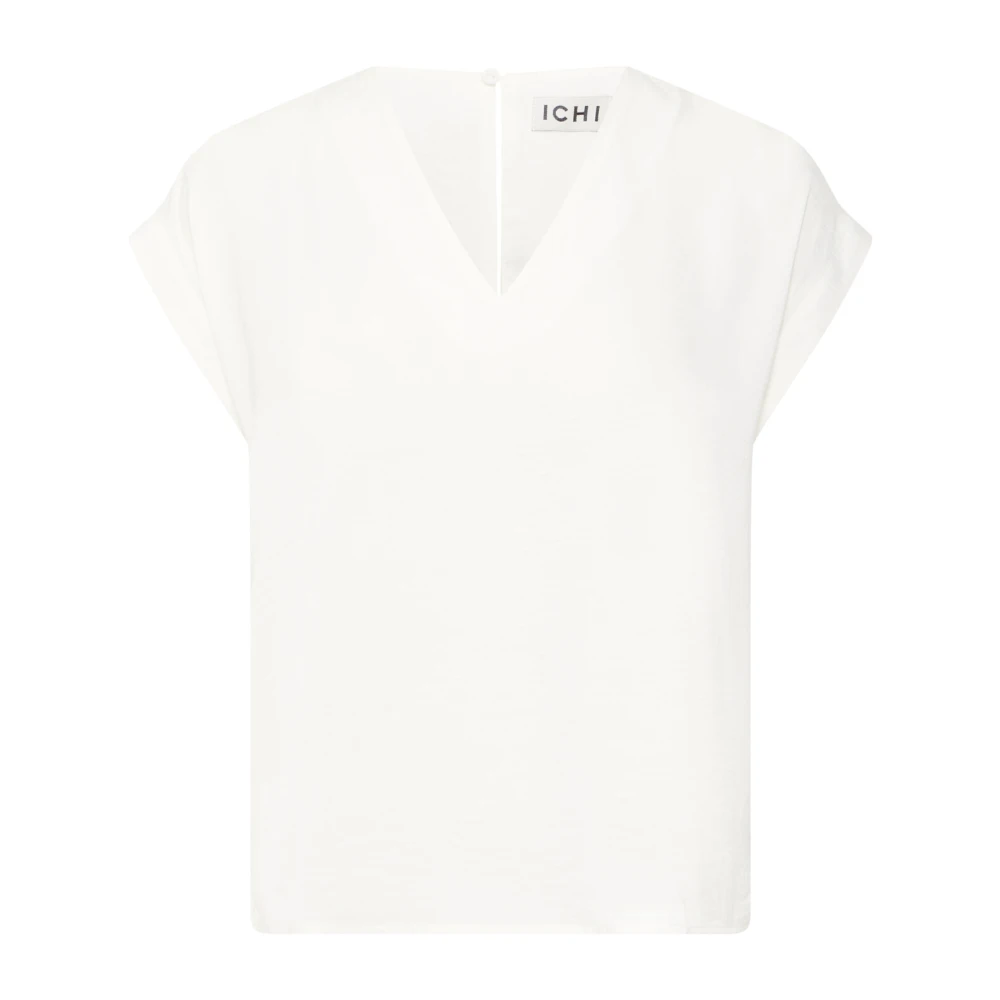 Ichi Vrouwelijke Cloud Dancer Blouse White Dames