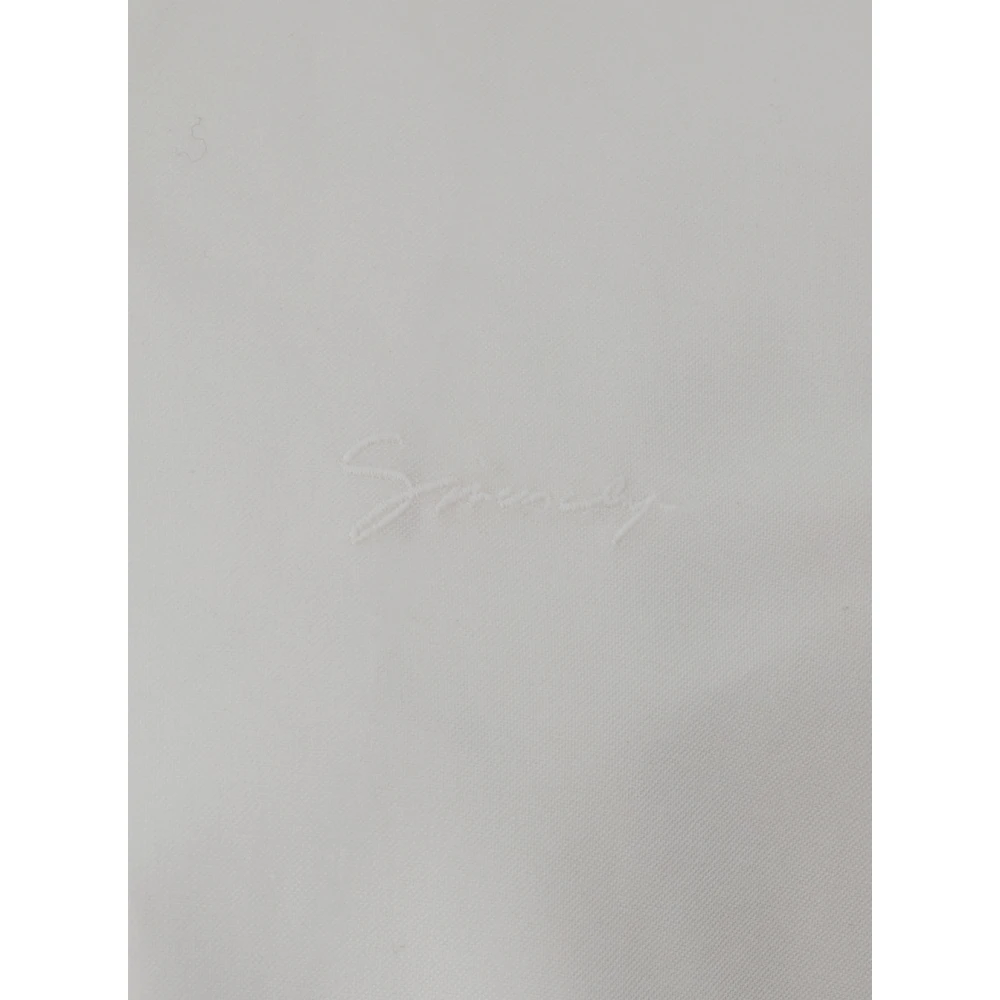 Givenchy Wit Katoenen Overhemd met Geborduurd Logo White Heren