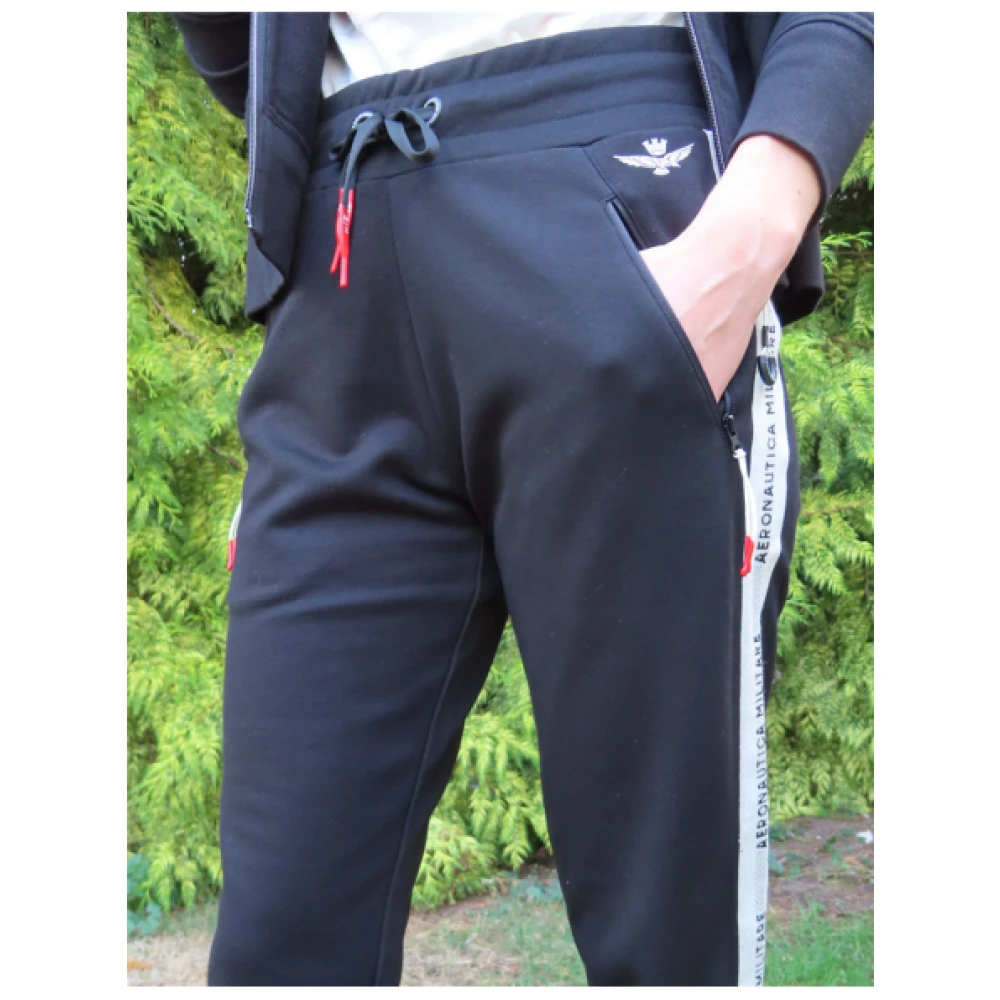 aeronautica militare Joggingbroek Comfortabel en stijlvol Black Dames