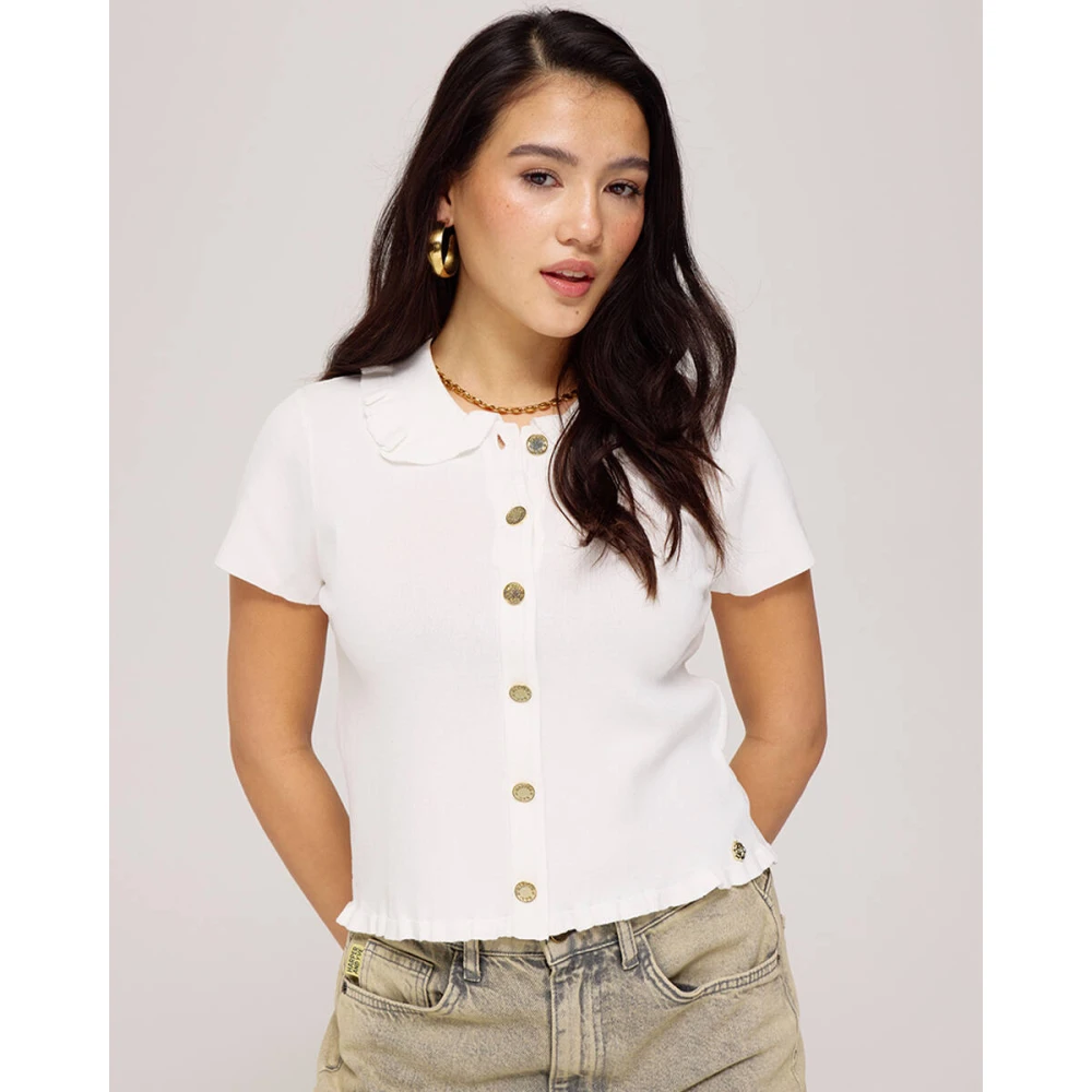 Harper & Yve Korte Mouw Top Semmy-Ss White Dames