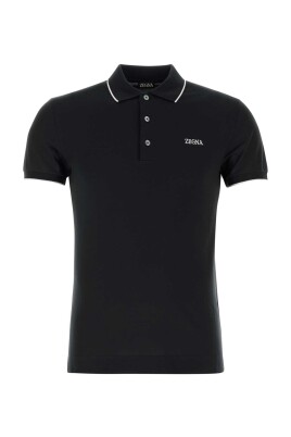 black-stretch-piquet-polo-shirt