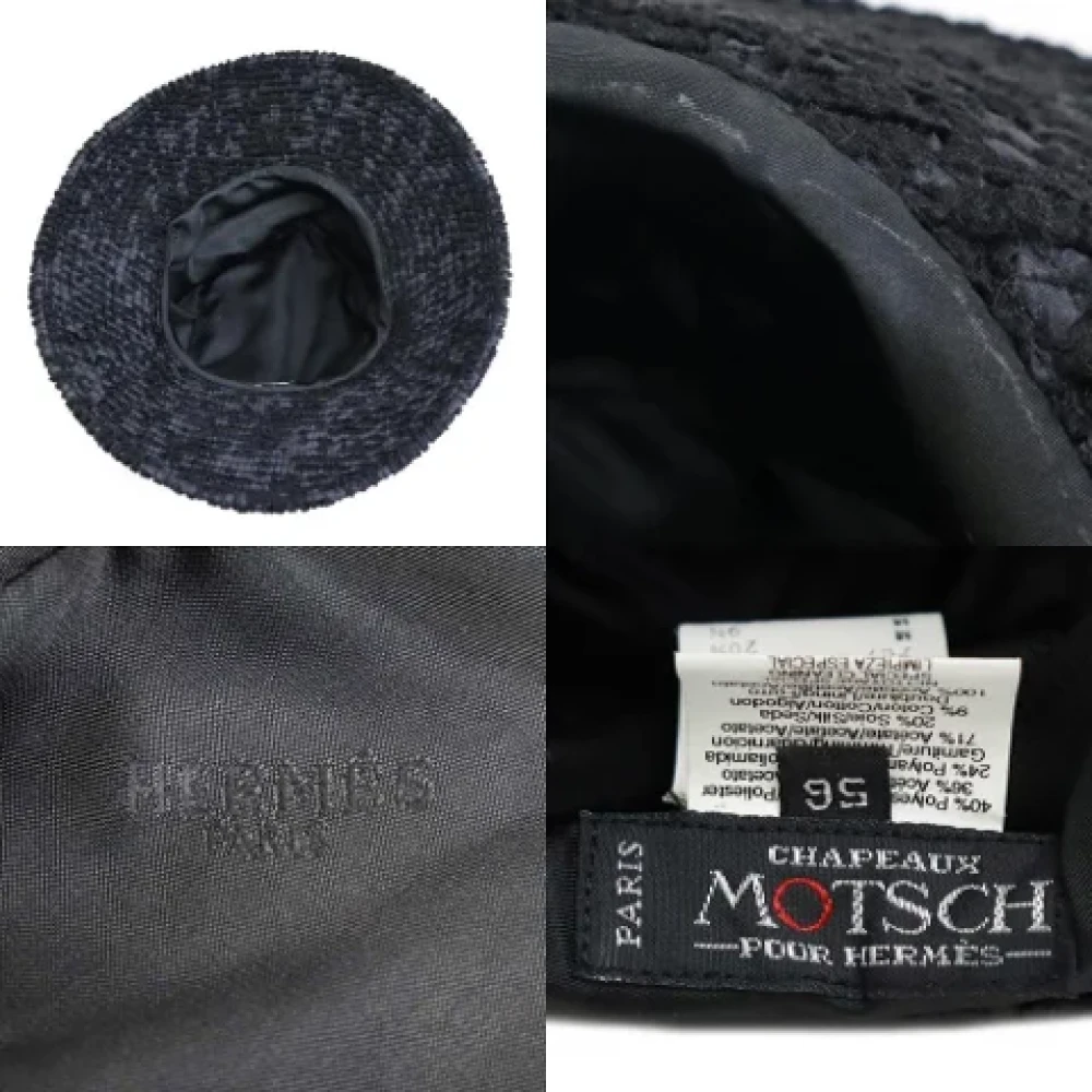 Hermès Vintage Pre-owned Fabric hats Black Dames
