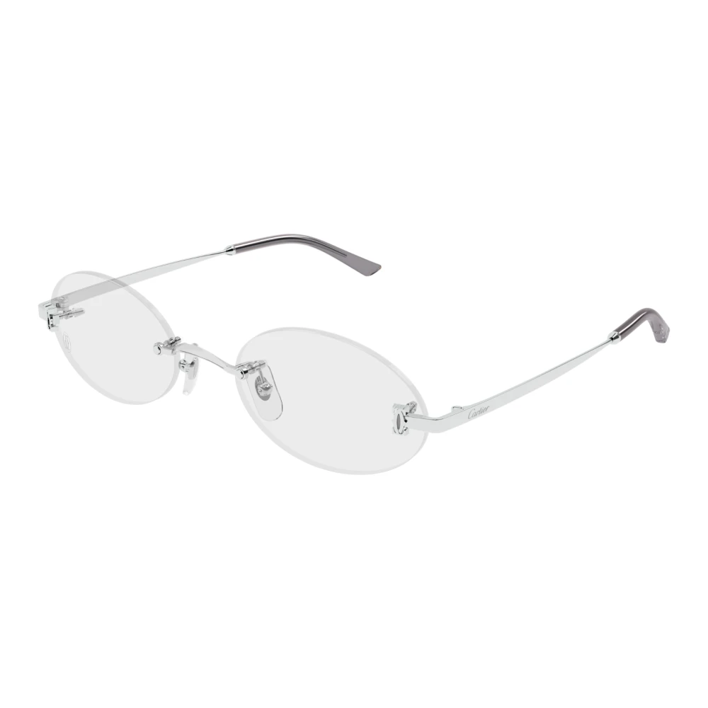 Cartier Women's Gray Glasses, 54 Mm, Oval Eyeglasses