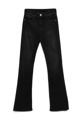 Svarta Utsvängda Jeans