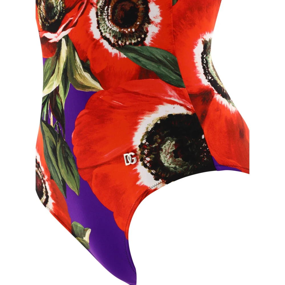 Dolce & Gabbana Racing badpak met anemoonprint Multicolor Dames