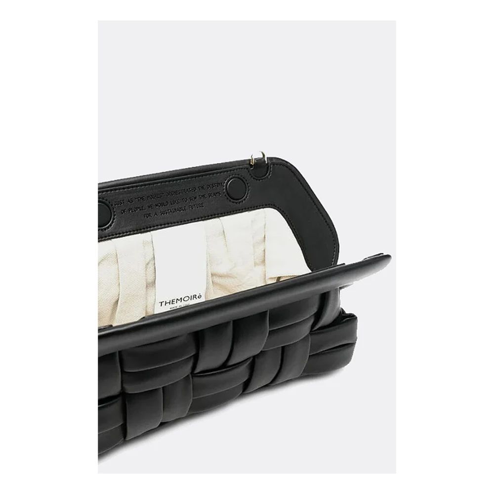 THEMOIRè Geweven Pouch Handtas met Afneembare Band Black Dames