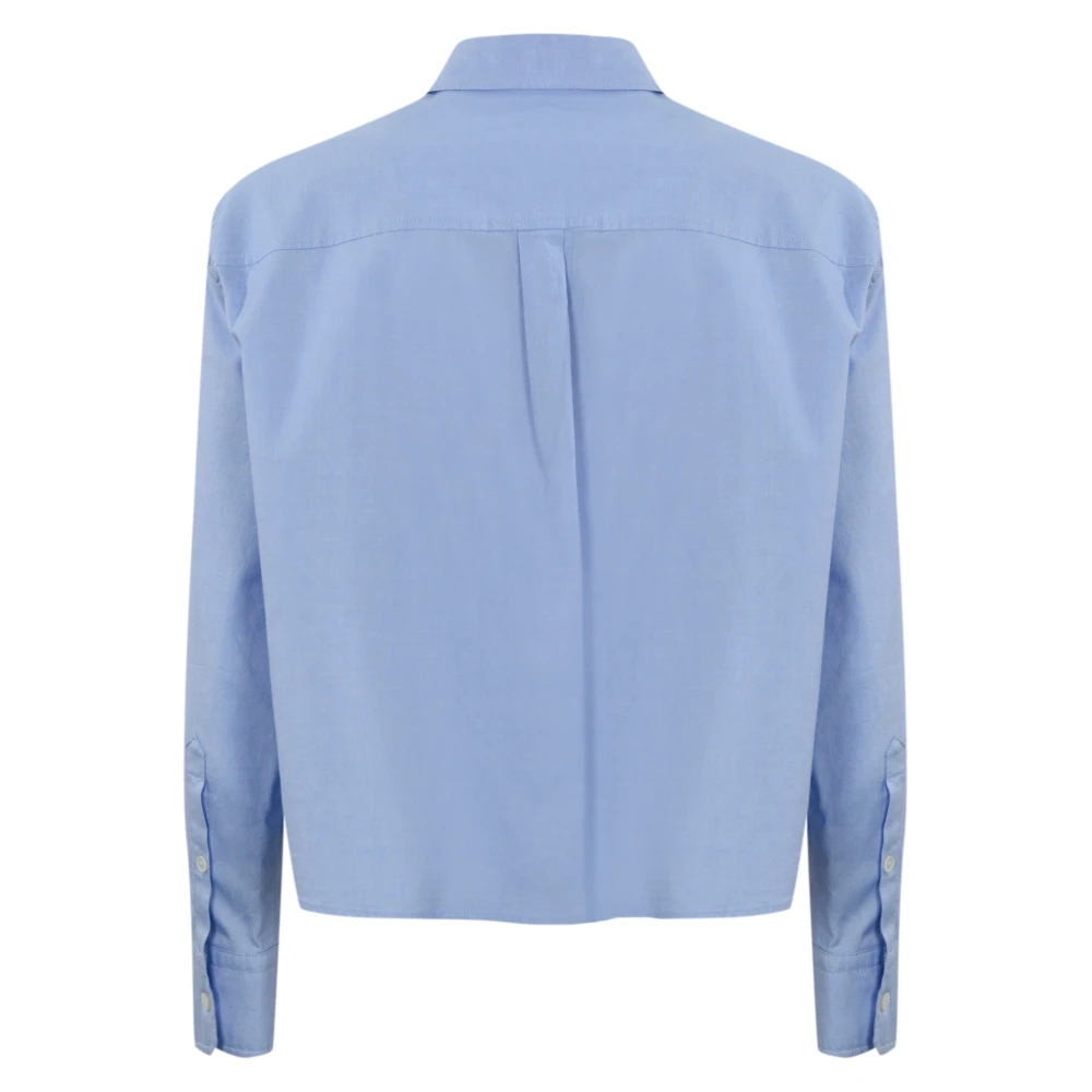 Max Mara Weekend Heldere Blauwe Katoenen Oxford Overhemd Blue Dames