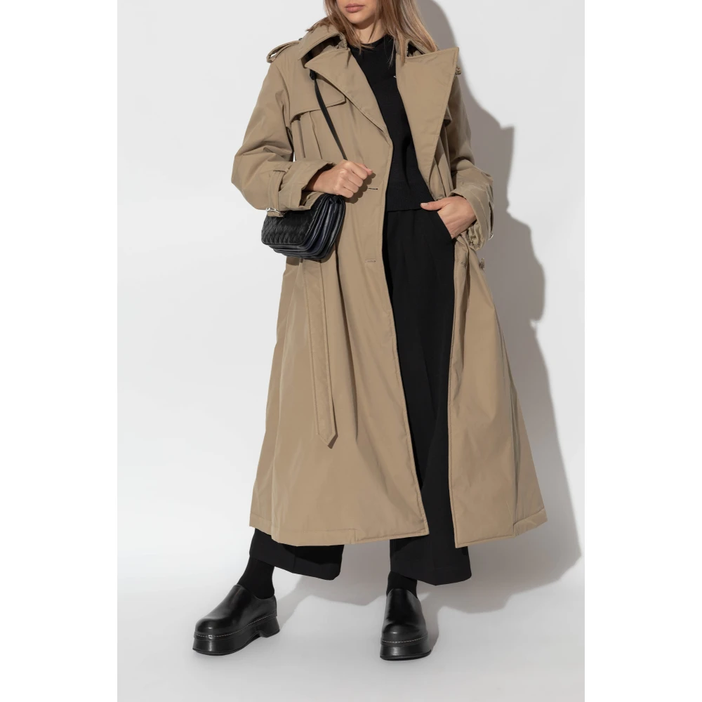 alexander mcqueen Gevoerde trenchcoat met riem Beige Dames
