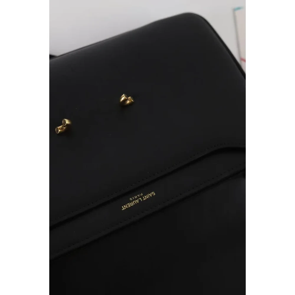 Saint Laurent Vintage Pre-owned Leather shoulder-bags Black Dames