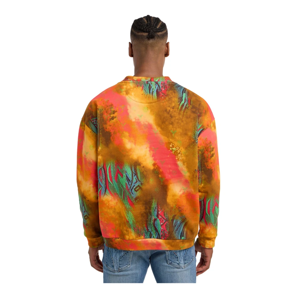 carlo colucci Sprayed Knit Oversize Sweatshirt Multicolor Heren