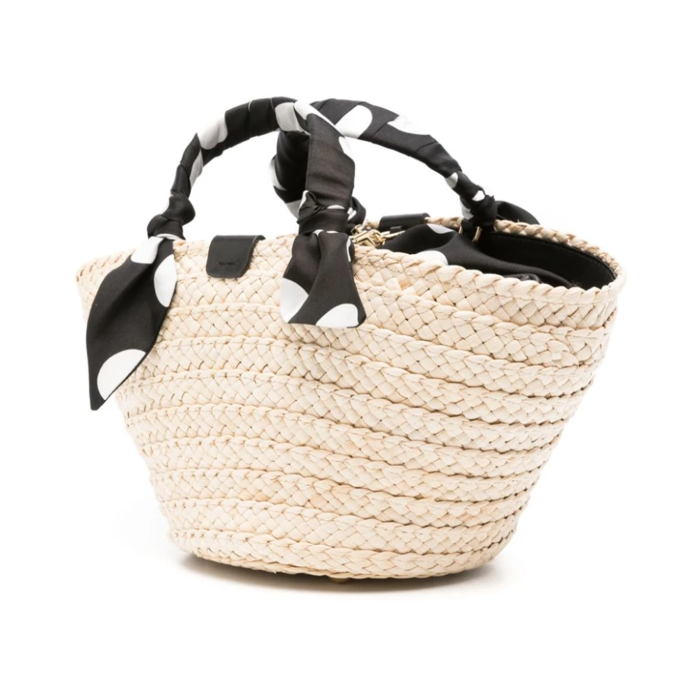 Dolce & Gabbana Strooien Emmertas met Sjaalhandvatten Beige Dames