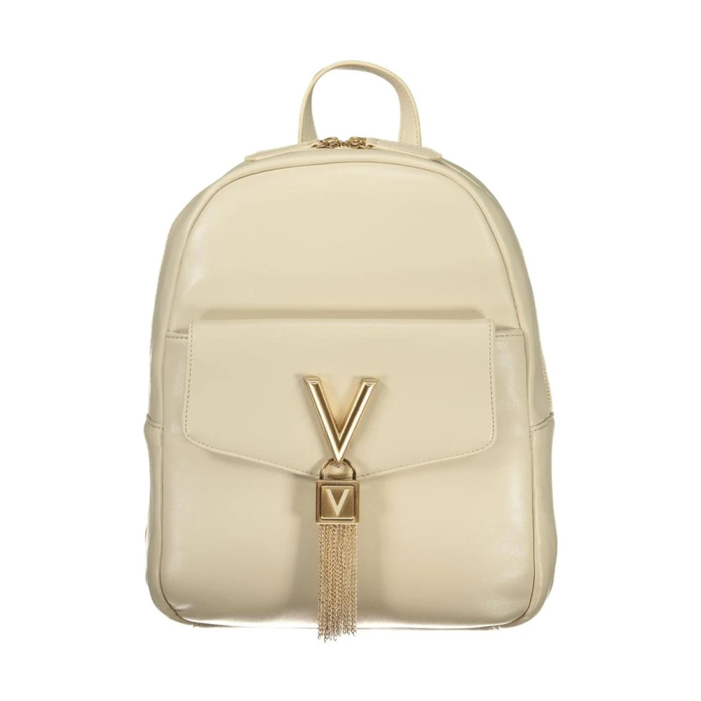 Valentino Women's Beige Backpacks, One Size, Polyethylene Backpack With Multiple Compartments