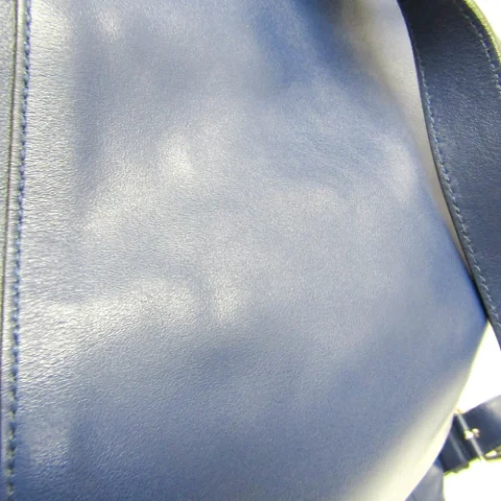 Prada Vintage Pre-owned Leather shoulder-bags Blue Dames