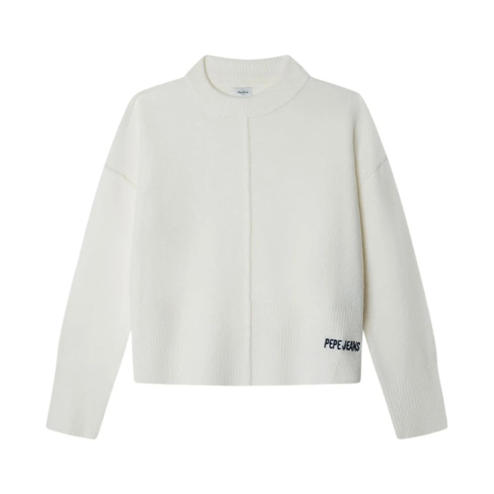 Pepe Jeans Girls White Bibby Jumper - Kids Knitwear - 6 Y - Kids